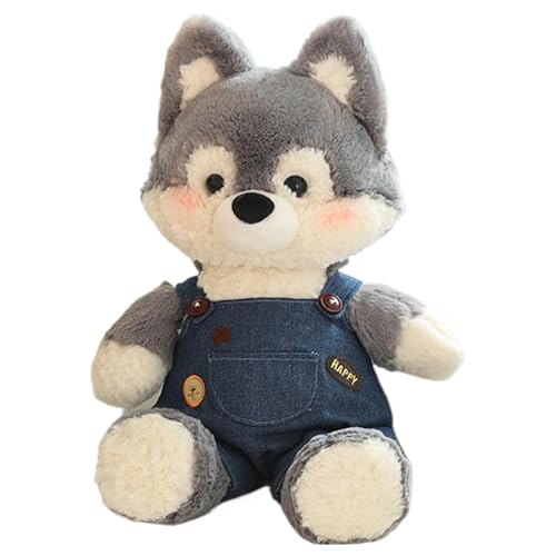 Nuyhgtr Fox Plush Toy, Stuffed Animal Fox, Gray Wolf Plush Doll, Hugging Plush Pillow, Skin-Friendly Stuffed Toy, Adorable Fox Plush Toy Perfect for Hugging and Cuddling in The Bedroom von Nuyhgtr