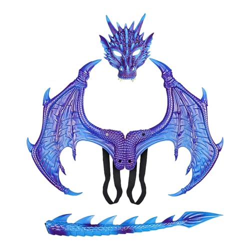 Nuyhgtr Halloween-Drachen-Requisiten, Kinder-Cosplay-Drachen-Outfit, Drachenkostüm Für Halloween, Drachen-Cosplay-Set Für Kinder, Halloween-Drachen-Outfit, Kinder-Fantasie-Drachenkostüm, Drache von Nuyhgtr