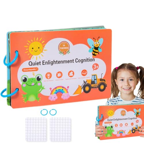 Nuyhgtr Interactive Sticker Encyclopedia, Educational, Kids Activity Sticker Book, Fun Learning Sticker Book, 21x14 cm, / 8.27x5.51in, Portable Educational Sticker Encyclopedia for Learning von Nuyhgtr