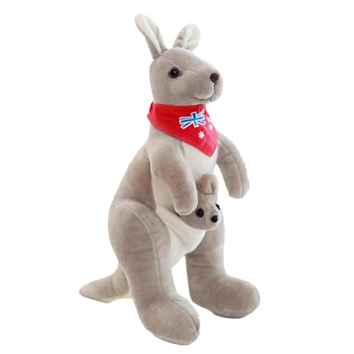 Nuyhgtr Kangaroo Doll, Plush Kangaroo, Stuffed Animal for Kids, Cute Animal Mother and Child Kangaroo, Stuffed Doll Toys, Stuffed Animal Doll, Animal Plushies Toys, Comfortable for Kids Adults von Nuyhgtr