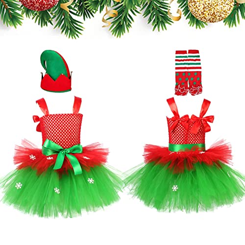 Nuyhgtr Mädchen Weihnachtskleid | Weihnachtskostüm mit Hut und Socken - Ärmelloses Tüllkleid als Festkostüm für Winterliche Fotografie Partys Nuyhgtr Mädchen Weihnachtskleid | Weihnachtskostüm mit Hut und Socken - Ärmelloses Tüllkleid als Festkostüm für Winterliche Fotografie Partys von Nuyhgtr