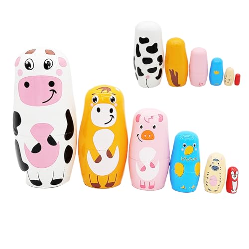 Nuyhgtr Matrjoschka Puppen | Holzig 6 Schichten Kuh Russische Puppe - Partyzubehör Für Wohnung Studentenzimmer Schlafzimmer Klassenzimmer Wohnzimmer Büro Thanksgiving Festtage Nuyhgtr Matrjoschka Puppen | Holzig 6 Schichten Kuh Russische Puppe - Partyzubehör Für Wohnung Studentenzimmer Schlafzimmer Klassenzimmer Wohnzimmer Büro Thanksgiving Festtage von Nuyhgtr