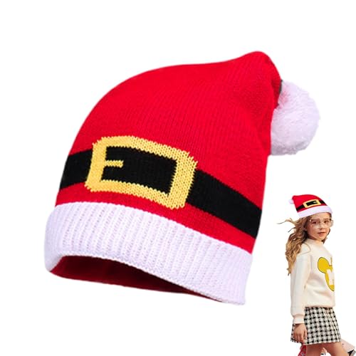 Nuyhgtr Santa Crochet Hat, Festive Winter Hat, Warm Santa Beanie, Holiday Knit Cap, Christmas Beanie Hat, Cute and Warm Knitted Beanie Hat for Adults and Kids During Holiday Season von Nuyhgtr