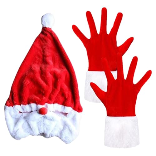 Nuyhgtr Santa Motorcycle Headgear Plush Motorbike Santa Claus Funny Headgear With Christmas Gloves For Men Women, Christmas Motorcycle Helmet Cover Decoration For Holiday Festive Look von Nuyhgtr