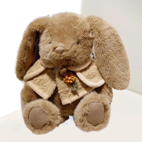 Nuyhgtr Stuffed Bunny Plush Toy, Adorable Long-Eared Rabbit Plushie, Soft & Cuddly Sleeping Pillow, Comforting Bedtime Toy for, Boys & Girls, Fabric 11.02x7.87 Inches von Nuyhgtr