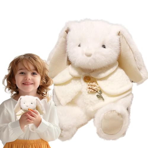 Nuyhgtr Stuffed Bunny Plush Toy, Adorable Long-Eared Rabbit Plushie, Soft & Cuddly Sleeping Pillow, Comforting Bedtime Toy for, Boys & Girls, Fabric 11.02x7.87 Inches von Nuyhgtr