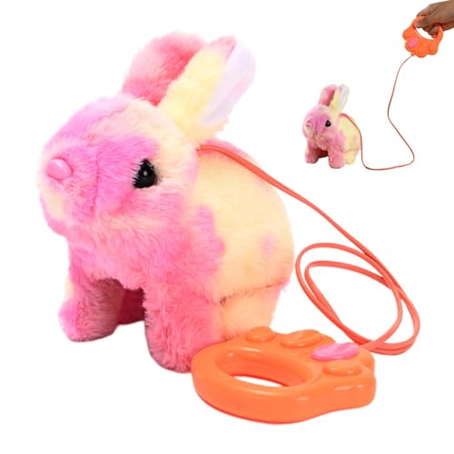 Nuyhgtr Stuffed Bunny Toys, Animal Toy, Electronic Animated Rabbit Walking Toy, Dancing Bunny Toy, Soft Stuffed Animal Bunny, Interactive Walking Animal Toy with Sounds/Rope for Kids Easter von Nuyhgtr