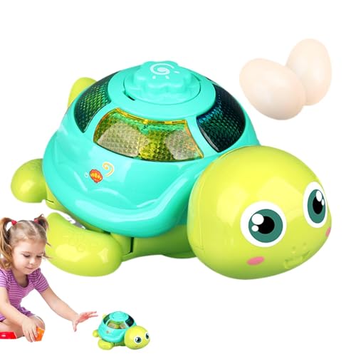 Nuyhgtr Tortoise Crawling Toy, Cognitive Toy for Kids, Toddler Educational Toy, Cartoon Turtle Toy, Moving Egg-Laying Tortoise Toy with Lights and Sounds, Educational Cognitive Toy for Preschoolers von Nuyhgtr