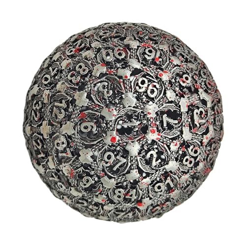 Polyhedral Dice, 100 Sided Dice, Metal Role-Playing Dice, High Precision Dice, Entertainment Dice, 100 Sided Role-Playing Dice, Collectible Dice, for Serious Gamers and Collectors von Nuyhgtr