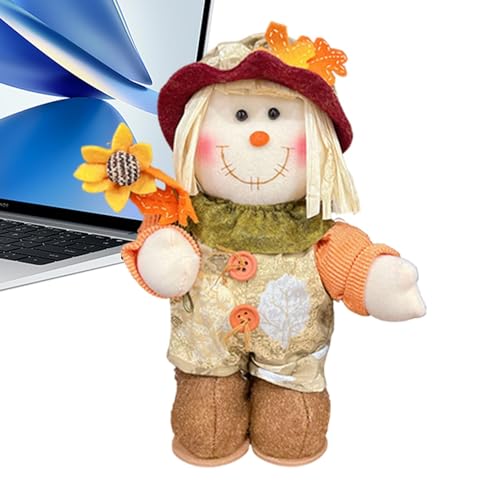 Scarecrow Doll, 9.06 Inches Fall Tabletop Decorations, Holiday Fall Decor, Fall Scarecrow Doll, Scarecrow Autumn Shelf Sitters Figurines, Fall Harvest Scarecrow Figurine for Home von Nuyhgtr