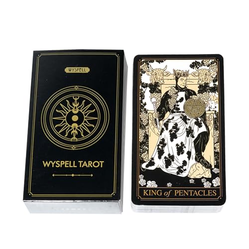 Tarotkarten Deck, Wahrsagung Tarotkarten, 78 Karten Tarot, Tarot-Orakelkarten, Insight Divination Deck, Tarotkartenset, unterhaltsame Tarotkarten für lustige Versammlungen & Einblicke von Nuyhgtr