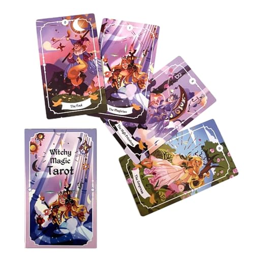 Tarotkarten - Tarotkarten Deck, Wahrsagung Tarot, 78 Karten Tarot, Wahrsagung Schicksalskarten, Tarot-Orakelkarten, Party-Unterhaltungsspiel, Tarot-Deck für Party-Unterhaltung und Wahrsagung von Nuyhgtr