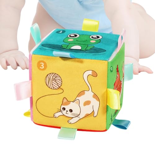 Toddler Music Toy Cube, Light Up Musical Activity Cube, Animal-Themed Fine Motor Skill Development Toy Boys and Girls Ideal for Cradle Kindergarten, 3.94x3.94x3.94 inches von Nuyhgtr