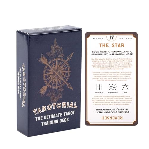 Ultimatives Tarot-Deck, Original-Tarotkarten, 78 Stück Anfänger-Tarot, Tarot-Lesekarten, Wahrsagungstarot, Wahrsager-Spiel, originale Tarotkarten für Spaß und aufschlussreiche Wahrsagerei von Nuyhgtr