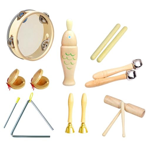 Wooden Music Instruments, Learning Musical Toys, Baby Music Toys, Toddler Musical Instruments, Baby Percussion Instruments, Percussion Instruments Toy, Baby Musical Toys for Boys & Girls von Nuyhgtr