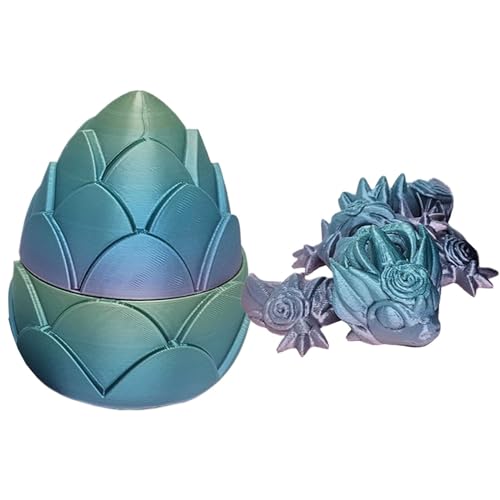 Bedrucktes Drachenei mit im Inneren, bedrucktes Drachenei, Home Executive Desk Articulated Toys, 4.5 Inch Articulating Dragon Fidget Figet, Dragon Egg Fidget Toy von Nuytghr