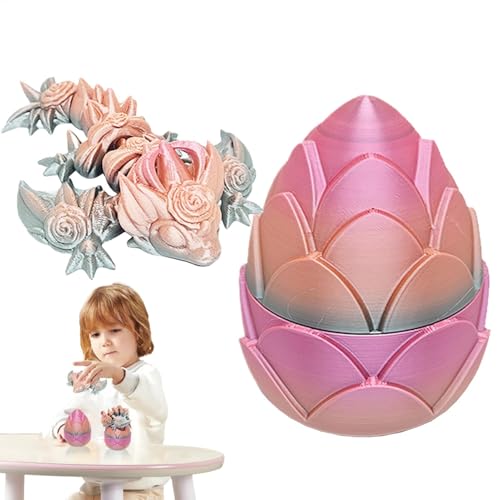 Bedrucktes Drachenei mit im Inneren, bedrucktes Drachenei, Home Executive Desk Articulated Toys, 4.5 Inch Articulating Dragon Fidget Figet, Dragon Egg Fidget Toy von Nuytghr