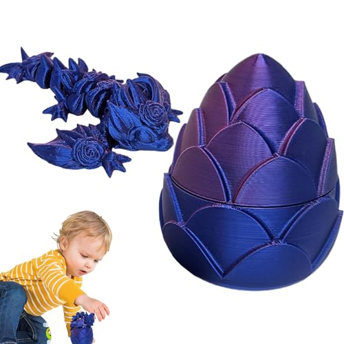 Bedrucktes Drachenei mit im Inneren, bedrucktes Drachenei, Home Executive Desk Articulated Toys, 4.5 Inch Articulating Dragon Fidget Figet, Dragon Egg Fidget Toy von Nuytghr