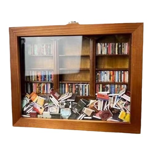 Bücherregal, Stressabbau, Stress-Bücherregal-Ornament, Fidget-Bücherregal-Ornament, 25,5 x 20 x 7,7 cm, Miniatur-Bücherregal-Ornament, schüttelndes Bücherregal, Stressabbau für kleine Bücher, von Nuytghr