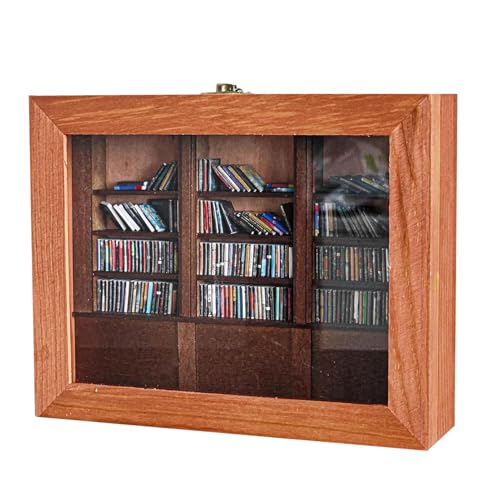 Bücherregal, Stressabbau, Stress-Bücherregal-Ornament, Fidget-Bücherregal-Ornament, 25,5 x 20 x 7,7 cm, Miniatur-Bücherregal-Ornament, schüttelndes Bücherregal, Stressabbau für kleine Bücher, von Nuytghr