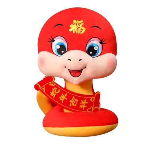 Chinesisches Schlangen-Maskottchen-Plüsch,Chinesische Schlangen-Plüschpuppe | Plüsch Neujahr Puppe Schlange Stofftier Anhänger Puppe - Glücksschlangen-Plüschtier, chinesisches Schlangen-Neujahrsspielz von Nuytghr