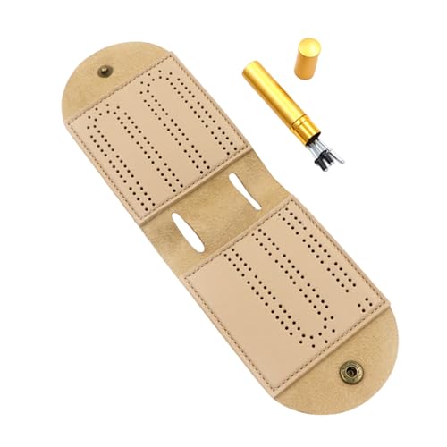 Cribbage Board Game Set, Pu Leather Travel Kit, Foldable Playing Case, 4 Metal Pegs, Compact Portable Entertainment for Picnics Family Gatherings Parties Leisure, 10.31x3.15 Inches Cribbage Board Game Set, Pu Leather Travel Kit, Foldable Playing Case, 4 Metal Pegs, Compact Portable Entertainment for Picnics Family Gatherings Parties Leisure, 10.31x3.15 Inches von Nuytghr