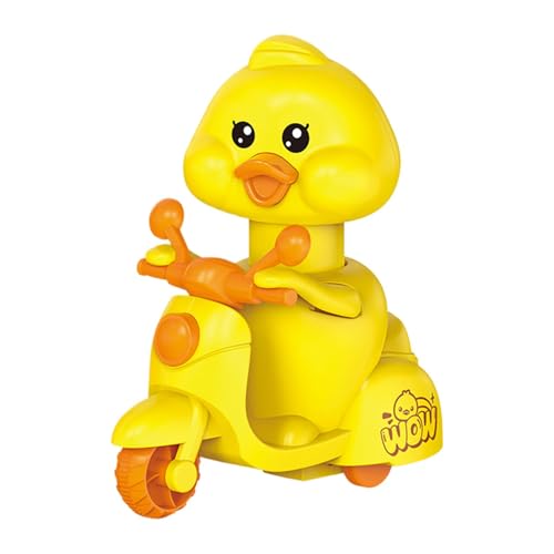 Duck Toys Kinder, Gelbe Ente Spielzeug, Cartoon Ente Spielzeug, Motorrad Reitente Ente, Trägheit Auto Spielzeug, Pädagogisches Tier Spielzeug, Press and Go Spielzeug, Kleinkind Ente Spielzeug, von Nuytghr