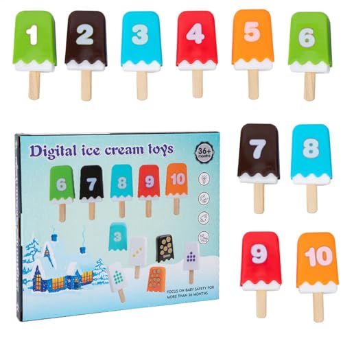 Ice Cream Counting Toy, Preschool Learning Toy, Educational Counting Toys, Fine Motor Skills Toy, Ice Cream Learning Toy, Toddler Educational Toy, Counting Toy for Preschoolers von Nuytghr