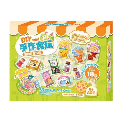 Miniatur Getränke Essen Kit | Pretend Play Küchenspielzeug | Süßigkeiten und Desserts Sammlung, Lebensmittel Set, Cute Getränke und Snacks Kinder Kreatives Spielset Tiny Food von Nuytghr