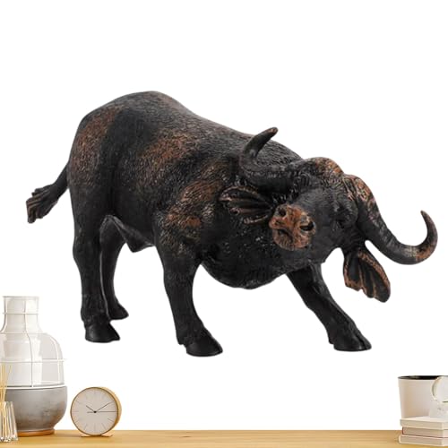 Miniature Cattle Figurines, Bull Statue Model, Bull Farm Animal Toys 5.12x2.48 inches, Cool Cake Toppers and Exhibits for Family, Friends, Kids, Boys, Girls von Nuytghr