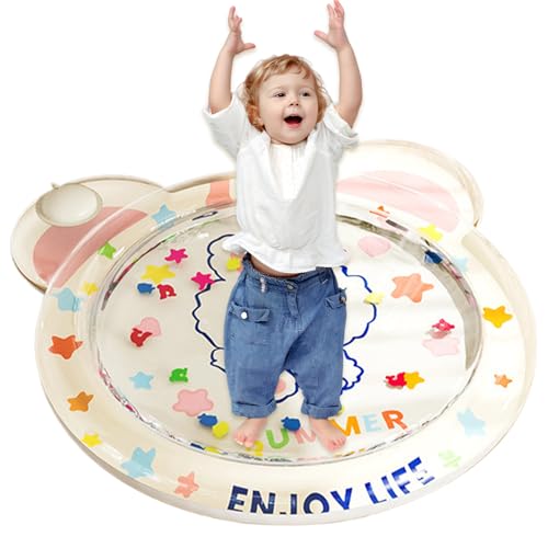 Nuytghr Baby Wassermatte Spielmatte - Aufblasbare Kühlende Spielunterlage,Faltbare Sensorik Matte Babyspielzeug Für Mädchen Kleinkinder Nuytghr Baby Wassermatte Spielmatte - Aufblasbare Kühlende Spielunterlage,Faltbare Sensorik Matte Babyspielzeug Für Mädchen Kleinkinder von Nuytghr
