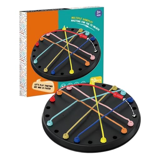 Nuytghr Break Rope Game, Twisted Rope Untangling Challenge, Educational Brain Teaser, 23x23cm, Fun Family Board Game, Perfect for Travel and Home Entertainment von Nuytghr