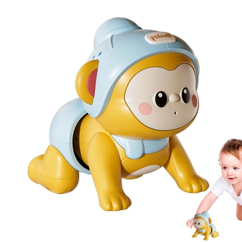 Nuytghr Cute Animal Crawling Toys, Baby Crawling Toys, Crawling Toys for 6-12 Month Baby, Cartoon Crawl Toy with Music and Recording Function, 11.5x9.5x11cm Musical Crawling Animal Toy for Learning von Nuytghr