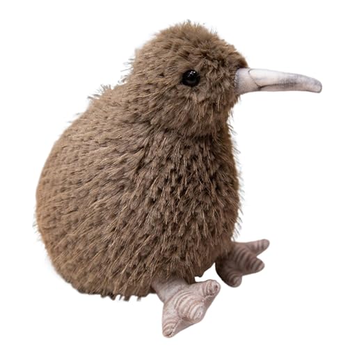 Nuytghr Kiwi Bird Plush Toy, Stuffed Animal Kiwi Toy, Cute Furry Bird Plushie, Realistic Bird Plush Toy, Kiwi Bird Stuffed Animal, Kiwi Bird Plush Doll, Bird Stuffed Animal for Kids von Nuytghr