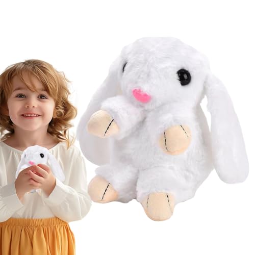 Nuytghr Moving Bunny Stuffed Animal, Interactive Light-Up Easter Rabbit, Singing, Speaking and Dancing Plush Toy, 5.12x3.15x7.09inches Repeating Educational Bunny for 3+ Years von Nuytghr