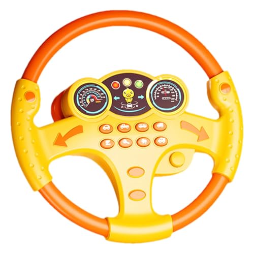 Nuytghr Pretend Play Steering Wheel, Steering Wheel Toy, Kids Pretend Driving Toy, 20x20x5.5cm, Rechargeable Learning Toy, Music Steering Wheel Toy for Kids Play Steering Wheel von Nuytghr