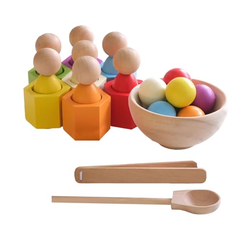 Nuytghr Regenbogen Ballbecher Spielzeug | Farbensortierspiel Ball Mit Bechern | Lernspielzeug Feinmotorik Kindergarten Vorschule Mädchen Nuytghr Regenbogen Ballbecher Spielzeug | Farbensortierspiel Ball Mit Bechern | Lernspielzeug Feinmotorik Kindergarten Vorschule Mädchen von Nuytghr