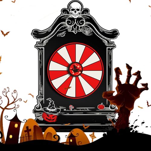 Nuytghr Spinnings Wheel, Ruleta De Premios, Spinnings Wheel for Prizes, Halloween Prize Wheel Eye-Catching Spinner Game for Family Gatherings Fortune Wheel Spinner Board Game for Halloween von Nuytghr