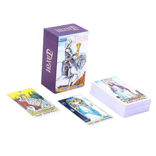 Nuytghr Tarotkarten für Anfänger, vollständiges englisches Tarot-Tarot, Tarot-Guidebook, Anfänger-Tarot Deck, Tarot für Wahrsagung, Wahrsager-Spiel, Tarot-Aufbewahrungstasche, Tarot für von Nuytghr