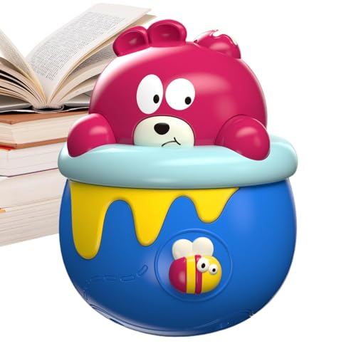 Nuytghr Wobbler Baby Toy, Bear Wobbling Sensory Doll, Light-Up Wobble Toy, 12x9.5cm, Educational Learning Aid, Soothing Entertainment, Perfect for Boys and Girls von Nuytghr