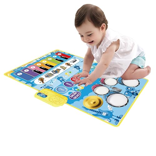 Piano and Drum Playing Mat, Educational Musical Carpet for Kids, Cute Sensory Toy, 31.5x19.69 inches, Children’s Music Instrument Toy for Playing and Entertainment von Nuytghr