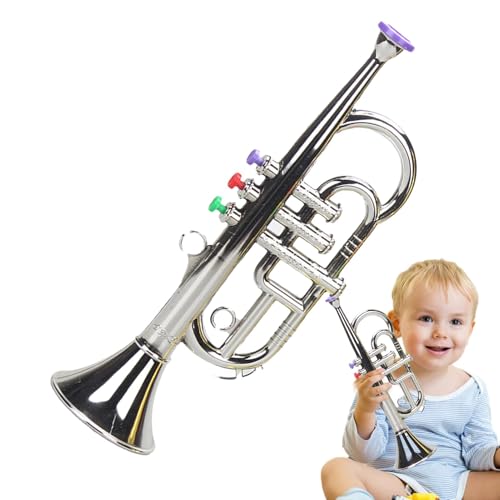 Simulated Toy Trumpet, Musical Brass Instrument for Kids, Parent Child Learning Aid, Fun Educational Horn for Boys, Girls, and Babies Early Music Development von Nuytghr