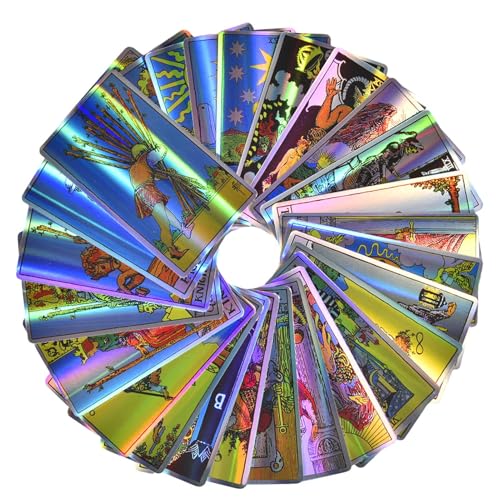 Tarotkarten-Deck, 78 Blatt, Wahrsagungskarten, Wahrsagungsspiel-Werkzeuge für Jugendliche, Männer, Frauen, Zuhause, Versammlungsparty Tarotkarten-Deck, 78 Blatt, Wahrsagungskarten, Wahrsagungsspiel-Werkzeuge für Jugendliche, Männer, Frauen, Zuhause, Versammlungsparty von Nuytghr