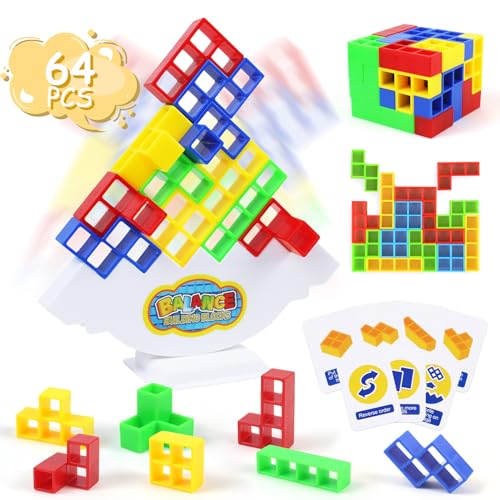 Geschenk Junge 3 4 5 6 Jahre Geschenkideen Montessori Spielzeug Tetris Tetra Tower Stapelspiel Spiele ab 4 5 6 7 8 Jahren Geschicklichkeitsspiele Kinderspielzeug Familienspiele Geduldspiele für Kinder von Nvseaty