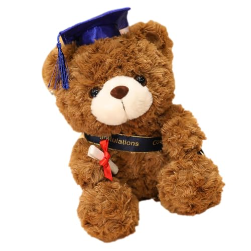 Nxbuynef Abschluss | Abschlussgeschenk Bär | Plüsch-Abschlussbär, Stofftier-Abschlussbär, Abschlussgeschenke, Stoffbär-Puppe, Plüschbär-Spielzeug für Partyzubehör von Nxbuynef