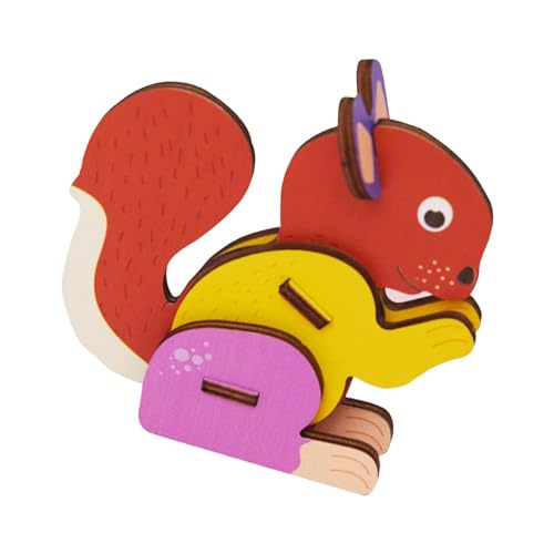 Nybhyjka 3D-Tierpuzzle für Kinder,Tier-3D-Puzzle für Kinder,-Hunderätsel - Kinder Tiere Holz Puzzle Nette Montage Tier Modell Pädagogische Puzzle Blöcke Spielzeug von Nybhyjka