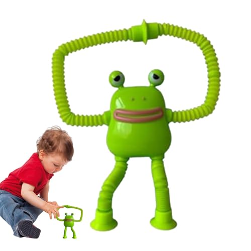 Nybhyjka Animal Pop Tubes | Frosch Pop Tubes Fidget Toys for Sensory Play - Telescopic Suction Cup Toy, Sucker Pop Tube Stretchy Suction Toy, Pop Tube Sensory Toy for Kids von Nybhyjka