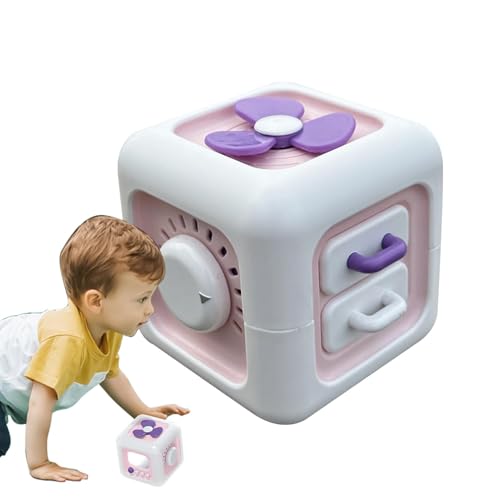 Nybhyjka Busy Cube Spielzeug,Busy Cube, Motorik-Lernspielzeug, Erlernen der feinmotorischen Fähigkeiten, Reisen, sensorisches, geschäftiges Würfelspielzeug für 1-jährige Kinder von Nybhyjka