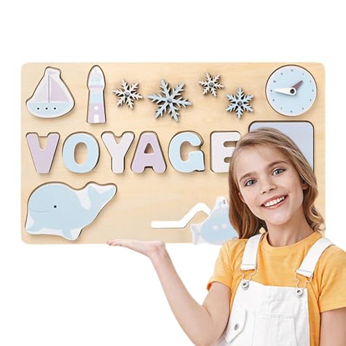 Nybhyjka Holz-Klammer-Puzzles, Form-passendes Brett - Vorschul-Holzpuzzle-Spielzeug | Pädagogische Steckpuzzles aus Holz für Kinder ab 3 Jahren von Nybhyjka