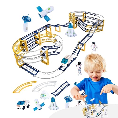 Nybhyjka Kinderautobahn, Spielzeugrennbahn | Lernspiele Autospielzeug,-Universum-Spielzeug für Kleinkinder, Lernspielzeug, Track-Spielset, Lernaktivitäten im Vorschulalter von Nybhyjka